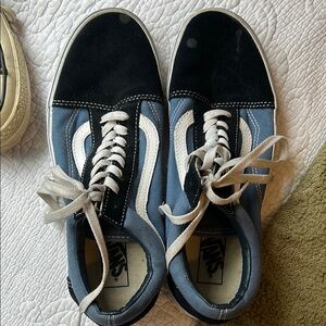 Vans Black and Blue Old Skool Sneakers